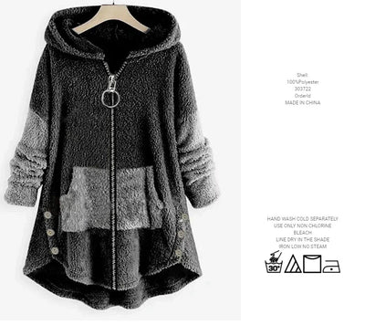 Chamarra Reversible Acolchada de Terciopelo con Capucha para Otoño e Invierno - Image 6