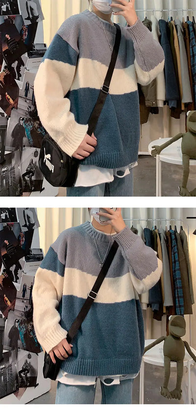 Suéter Holgado Estilo Hong Kong para Hombre - Diseño Coreano Moderno - Image 15