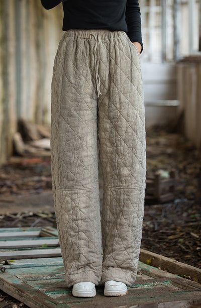 Pantalones Acolchados Teñidos a Mano en Ramio - Image 15