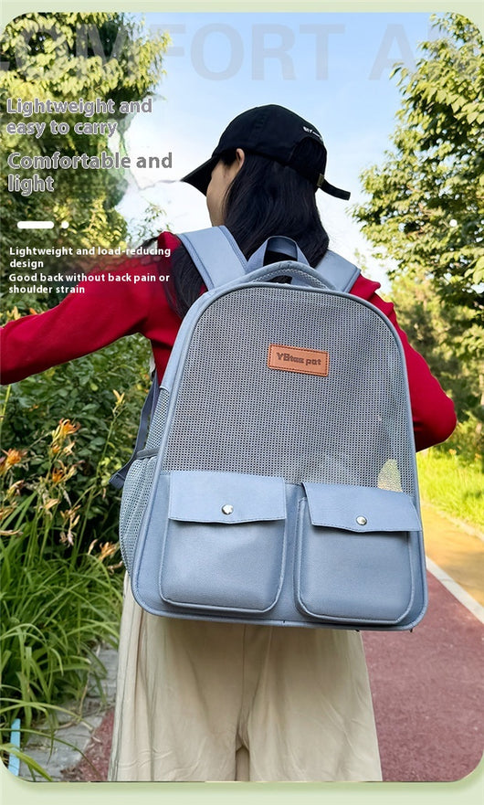 Mochila Transportadora Respirable para Mascotas - Gran Capacidad y Plegable - Image 9