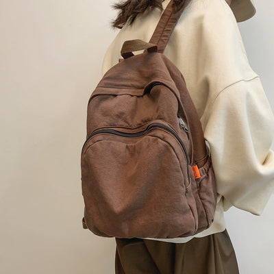 Mochila de Lona Lavada para Viajes y Uso Diario - Image 10