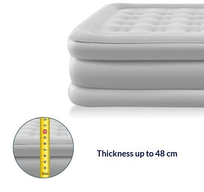 Cama Inflable Portátil con Respaldo Elevado y Acolchado Reforzado - Image 11