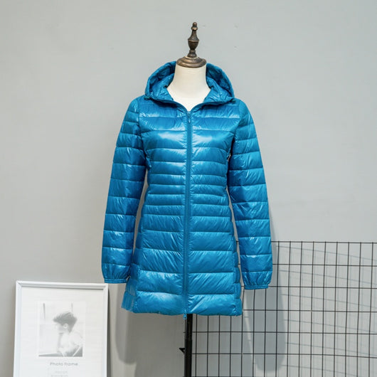 Chaqueta Acolchada Ligera Otoño Invierno Mujer Talla Grande Capucha Ajustada - Image 19