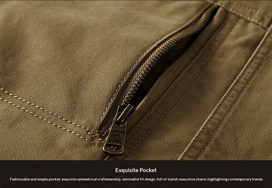 Chaqueta Casual Hombre Cuello Mao Bolsillos Múltiples - Image 13