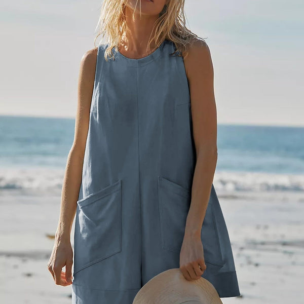 Jumpsuit Suelto sin Mangas para Mujer - Comodidad de Verano