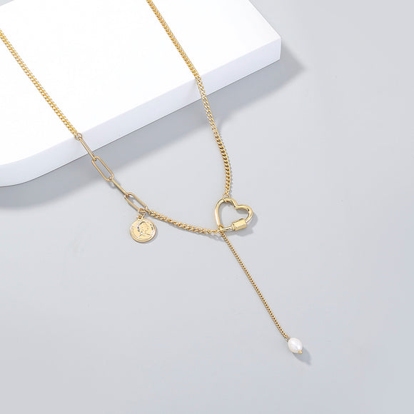 Collar de Perlas Naturales con Diseño Y Cosido