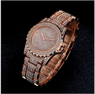 Reloj de Cuarzo Dorado con Cristales Brillantes para Mujer - Image 15