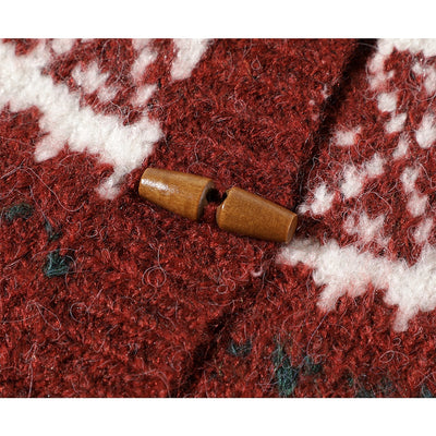 Cardigan Navideño Bicolor Reductor de Silueta para Invierno - Image 9