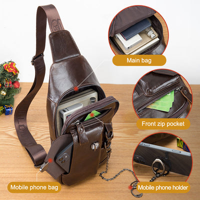 Bolsa Mensajero de Cuero Genuino para Hombre - Estilo Profesional - Image 5