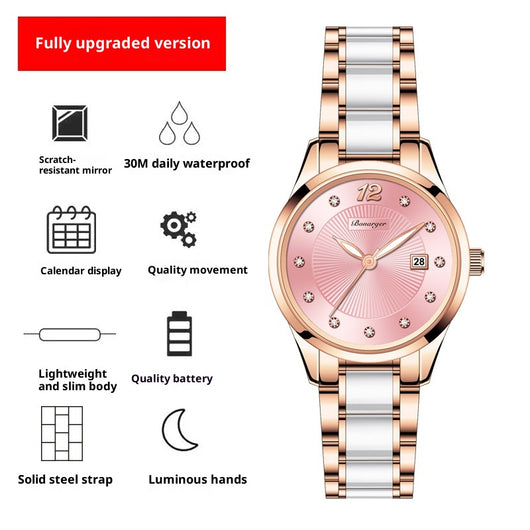 Reloj Elegante para Mujer Cerámica Resistente al Agua Diseño Minimalista - Image 7