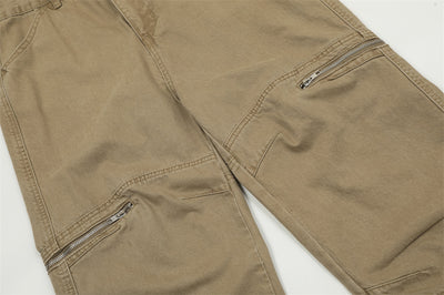 Pantalones Cargo Hombre Bolsillos Amplios Corte Recto con Cierre - Image 15
