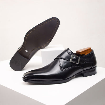 Zapatos Formales de Cuero para Hombre Estilo Británico Punta Cuadrada - Image 9