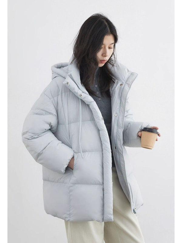 Chaqueta Acolchada con Capucha para Mujer - Largo Medio