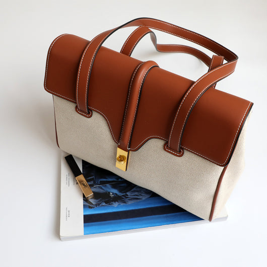 Bolso de Hombro en Cuero con Cierre Canvas - Image 12