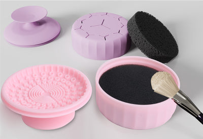Caja Limpiadora de Brochas de Maquillaje Uso Húmedo y Seco - Image 13