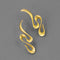 Women's Sterling Silver Plated Exaggerated Geometric Temperament Earrings Gold