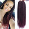 Trenzas Senegalesas Sintéticas con Gancho - Cabello Crochet Twist Negro y Marrón para Mujeres