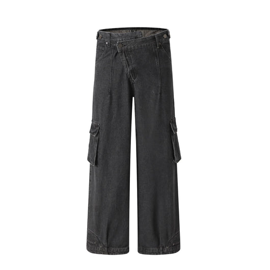 Jeans de Trabajo Oversize con Abertura Oblicua Retro Deconstruido - Image 10