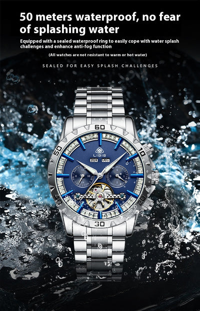 Reloj Mecánico Automático Star Sea con Banda de Acero - Image 14