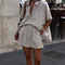 Conjunto de Camisa y Shorts a Rayas Holgado y Casual