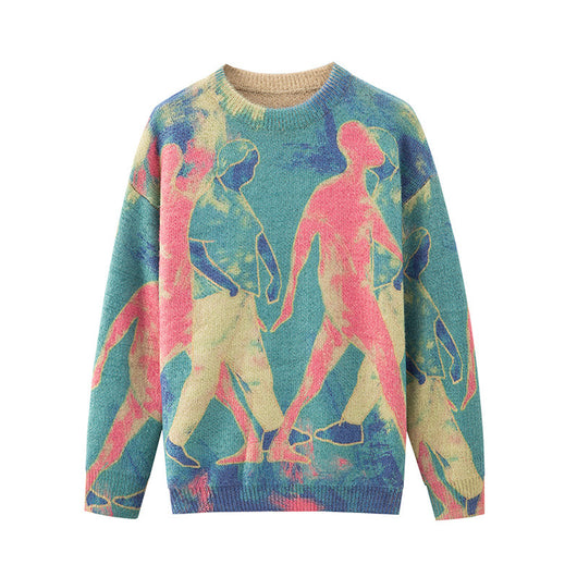 Blusa de Cuello Redondo con Estampado Jacquard - Manga Larga - Image 10