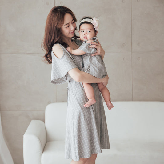 Vestido de Maternidad y Lactancia - Estilo Elegante para Mamá e Hijo