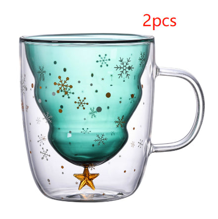 Vaso Navideño de Cristal Doble con Estrella de Deseos - Resistente al Calor - Image 9