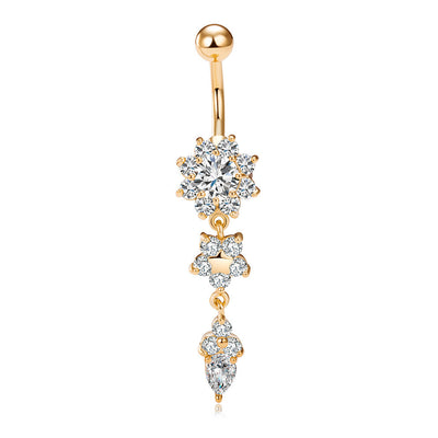 Piercing Ombligo Diamante Incrustado con Letras y Números - Image 10