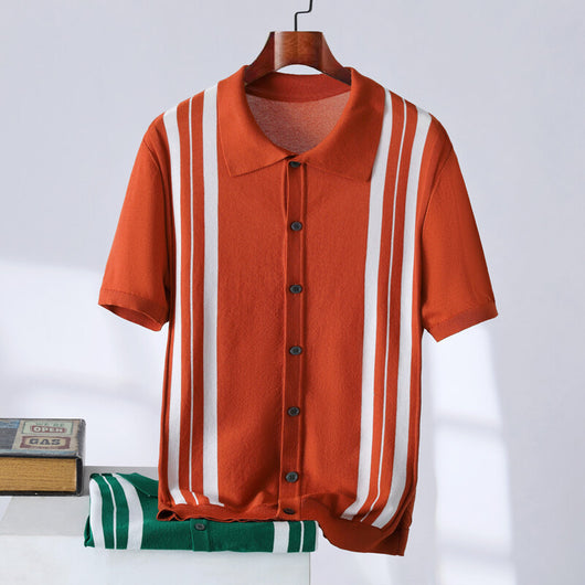Polo Casual de Rayas Transpirable para Hombre - Image 4
