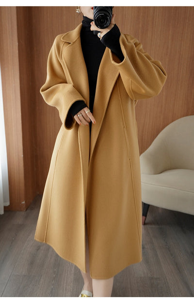 Abrigo Reversible de Cachemira para Mujer - Largo Suelto Oversize - Image 17