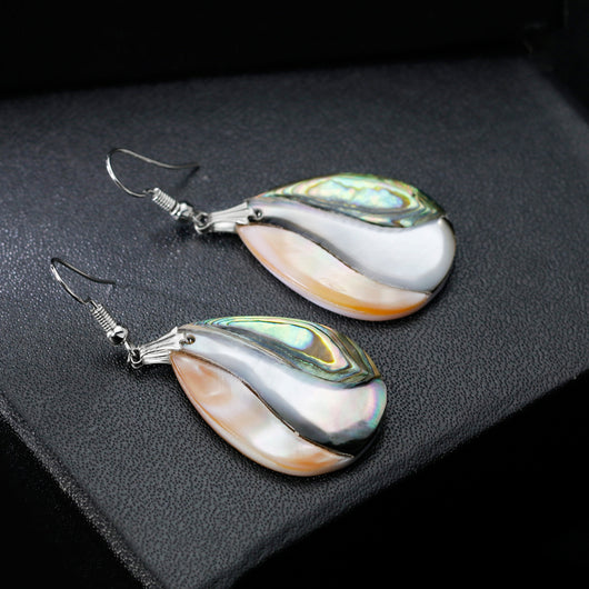 Aretes de Concha de Abulón Natural Europeo y Americano - Elegancia Sofisticada para Mujeres - Image 7