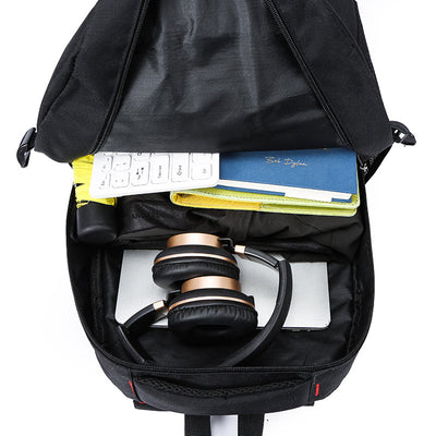 Mochila de Senderismo para Mujer Negro Nylon Resistente - Image 3