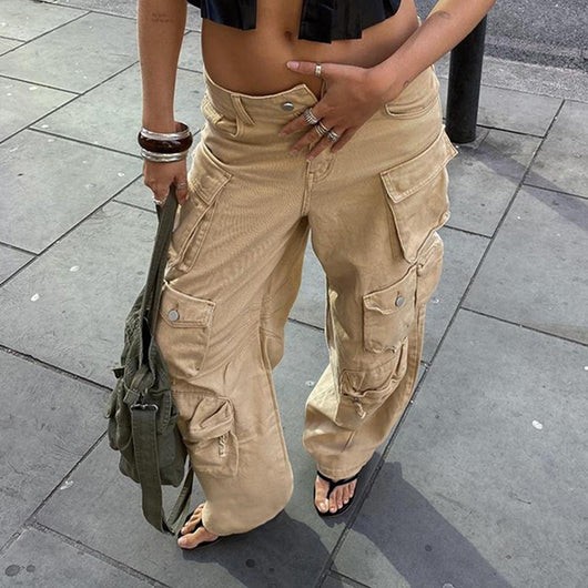 Jeans Rectos para Mujer con Múltiples Bolsillos y Diseño Versátil - Image 6