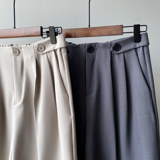 Pantalones Anchos Estilo Coreano con Drapeado Fluido - Image 11