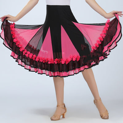 Falda de Práctica Latina Mesh Largo Swing - Rendimiento Premium - Image 8