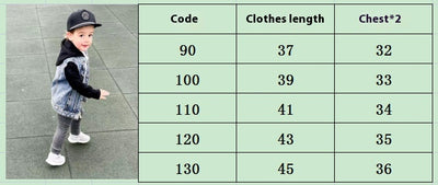 Chaqueta Denim Raglan con Capucha Estilo Europeo y Americano para Niño - Image 7