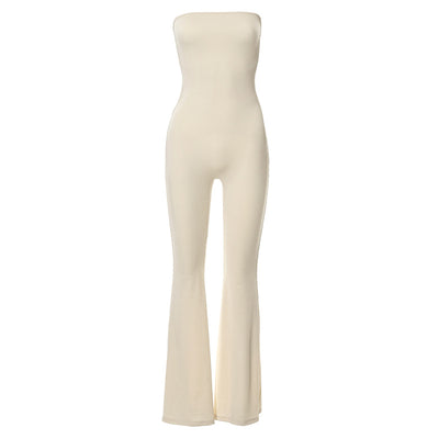 Jumpsuit Casual Elegante sin Mangas con Espalda Descubierta y Cordones - Image 3