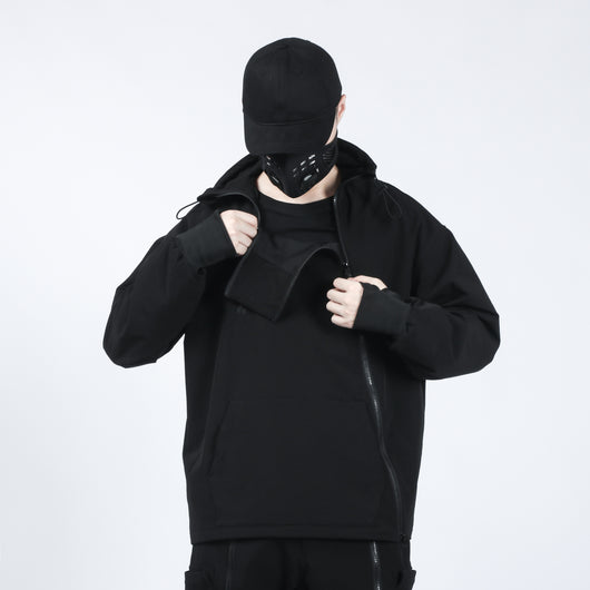 Chaqueta Suéter Holgada con Cuello Alto para Hombre - Image 9