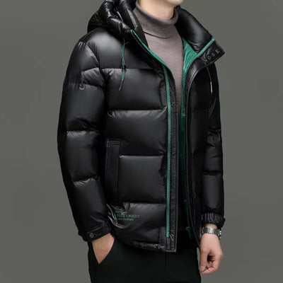 Chaqueta de Plumón Invierno Hombre con Grafeno - Abrigo Térmico Impermeable Negro y Dorado - Image 3