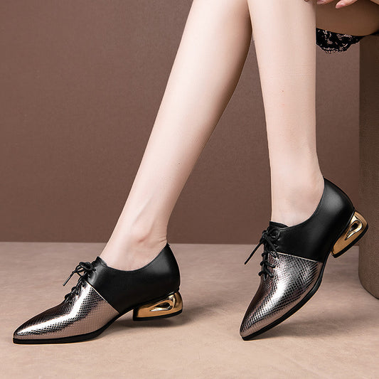 Zapatos de Tacón Grueso Escotados para Mujer Talla Grande - Image 2