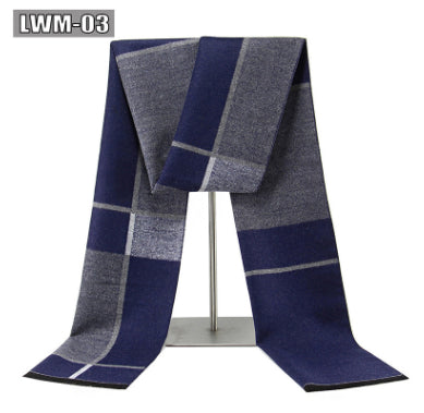 Bufanda de Cachemira Cuadros Hombre Estilo Europeo para Otoño e Invierno - Image 50