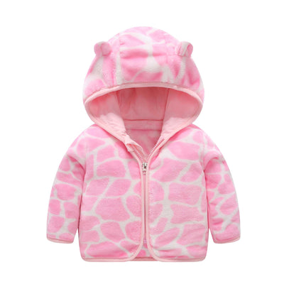 Chaqueta Acolchada de Polar Coral con Capucha para Niños - Image 3