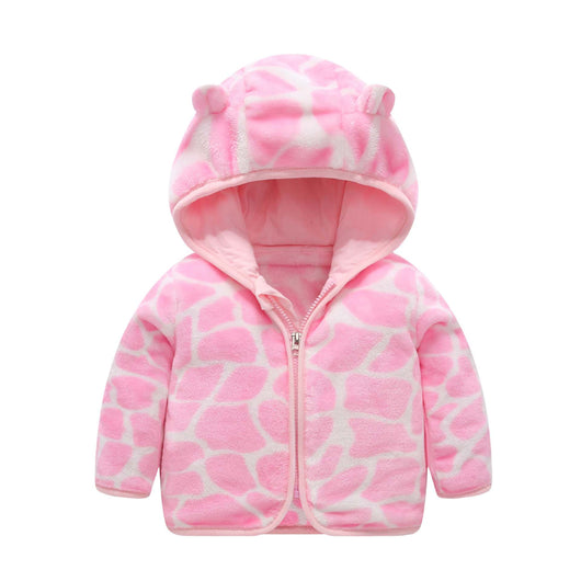 Chaqueta Acolchada de Polar Coral con Capucha para Niños - Image 3