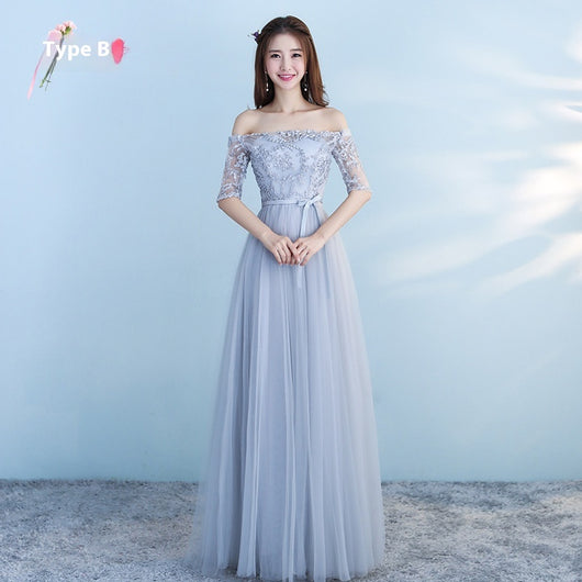 Vestido Largo Azul para Damas de Honor - Elegancia para Bodas y Eventos - Image 6
