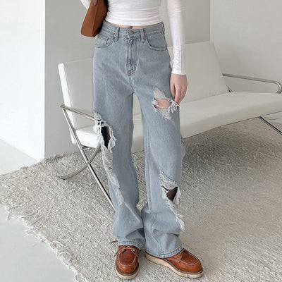 Jeans Rotos Cintura Baja Holgados para Mujer - Image 9