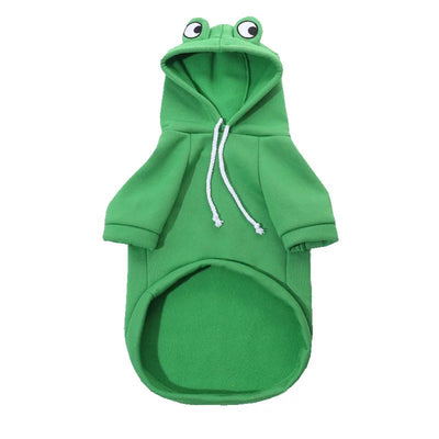 Sudadera Cálida de Rana para Mascotas - Disfraz Halloween Divertido para Gatos y Perros Pequeños - Image 8