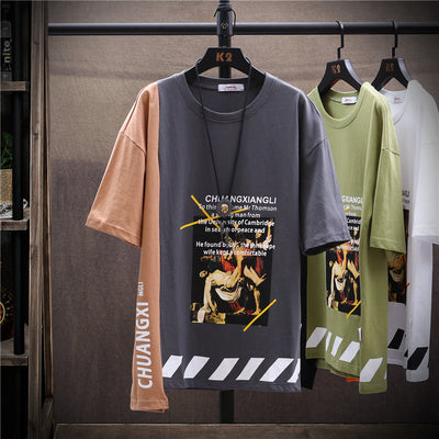 Camiseta Hombre Manga Corta Verano Casual Suelta Cuello Redondo - Image 7