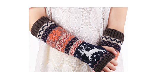 Guantes Navideños de Lana Tejida con Diseño Infantil - Cálidos y Acogedores - Image 5