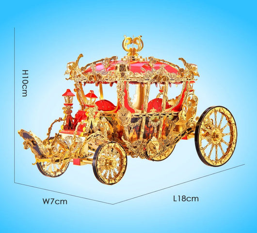 Carruaje de Princesa 3D - Puzzle Metálico Calabaza Armable - Image 6