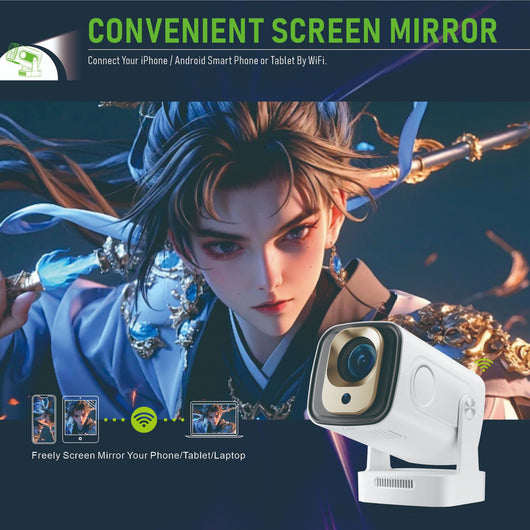 Proyector WiFi 6 HD con Enfoque Automático para el Hogar